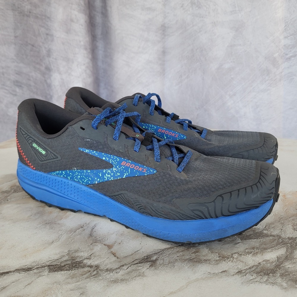 Brooks Divide 4 Trail Sneakers Black/Blue Men's Size 13
